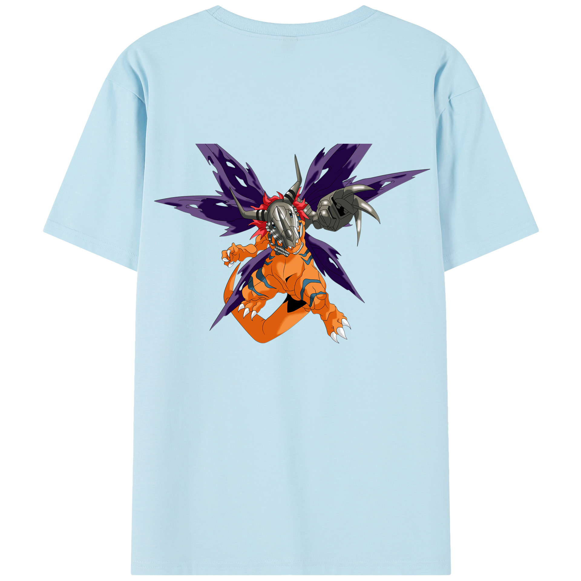 （画像用） Digimon デジタルモンスター/デジモン 綿100％半袖Tシャツ（背面プリント）